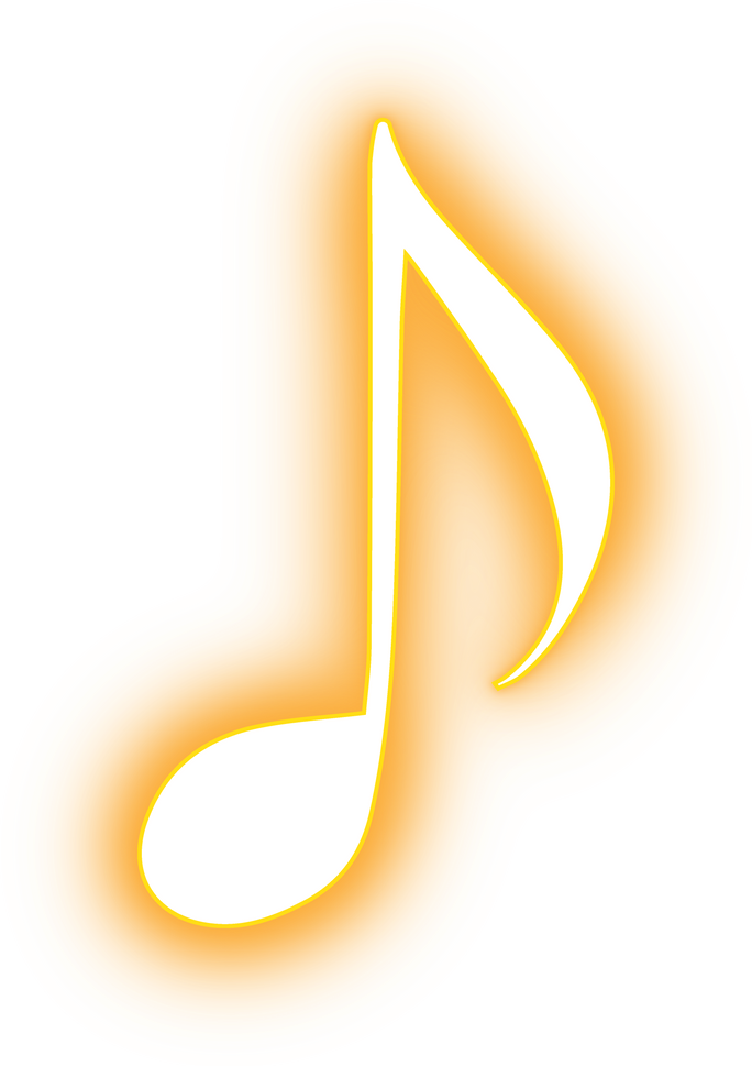 neon musical note icon